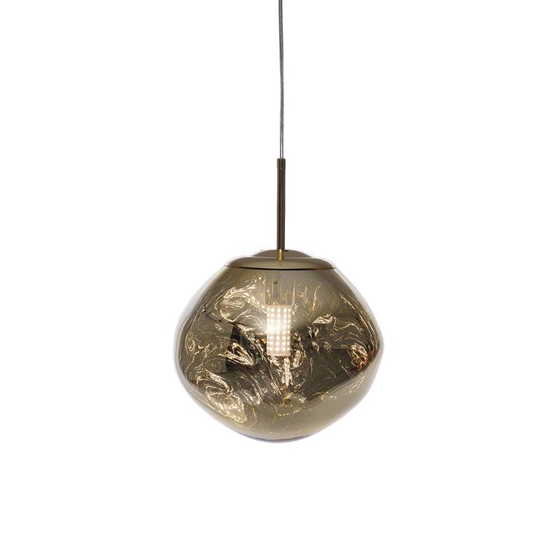 Modern Lava Pendant Lamp 7 in Copper Chrome Gold Ceiling Dining Lighting Mirror Effect Hanging Fixture | Kalsten
