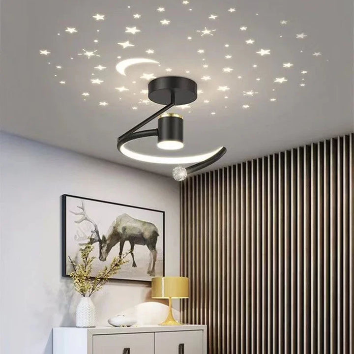 Modern LED Ceiling Lamp with Star Effect