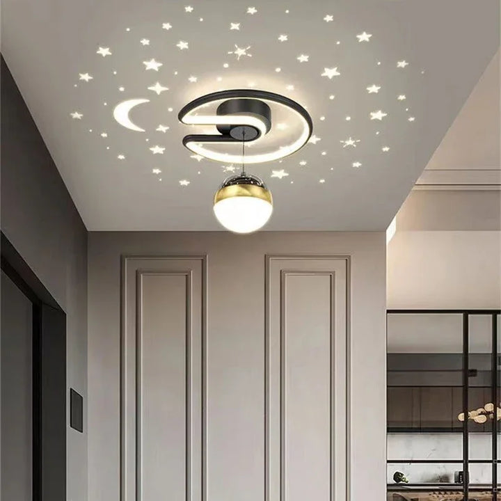 Modern LED Ceiling Lamp with Star Effect