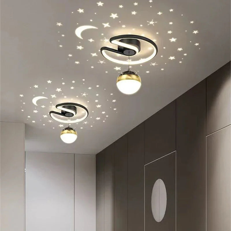 Modern LED Ceiling Lamp with Star Effect