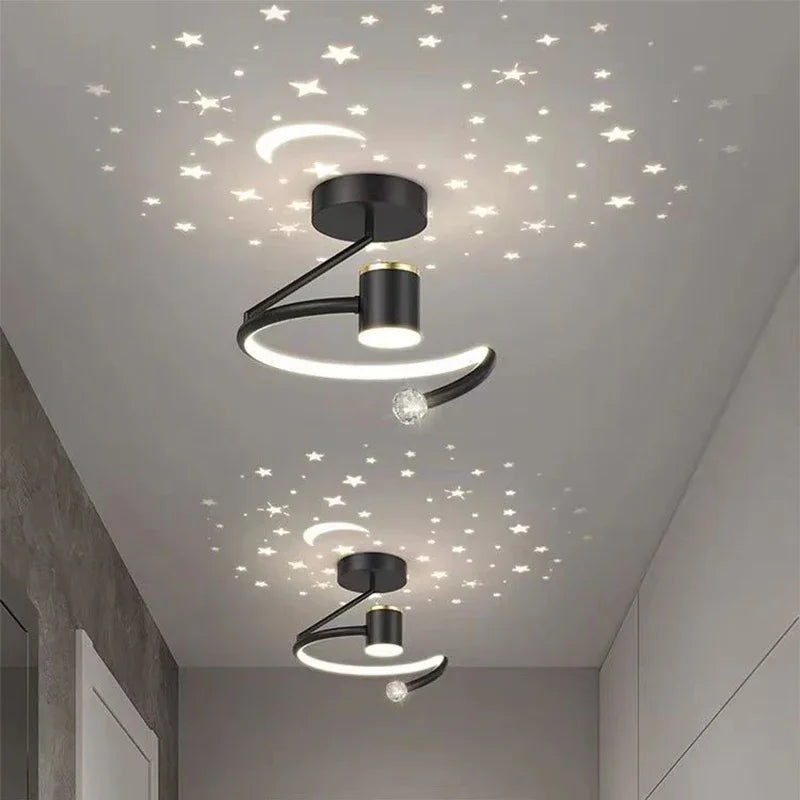 Modern LED Ceiling Lamp with Star Effect