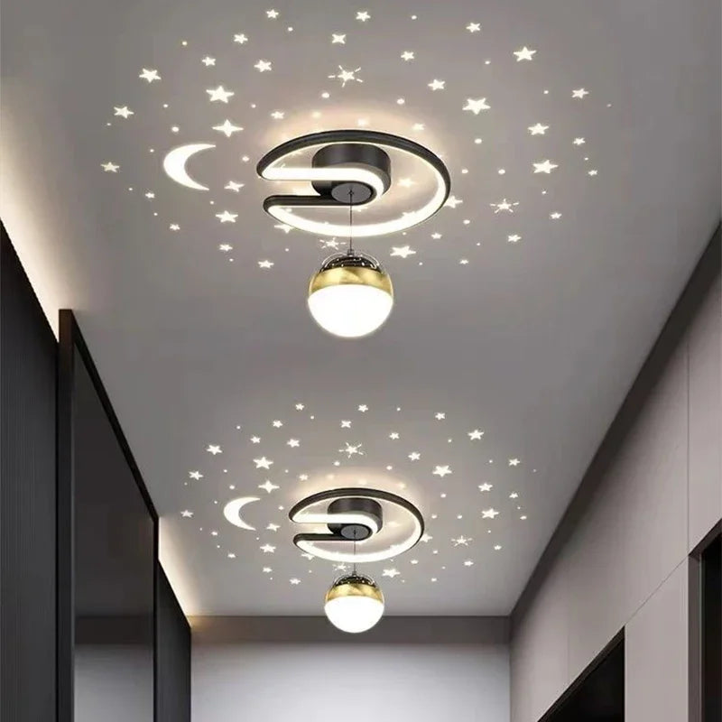 Modern LED Ceiling Lamp with Star Effect