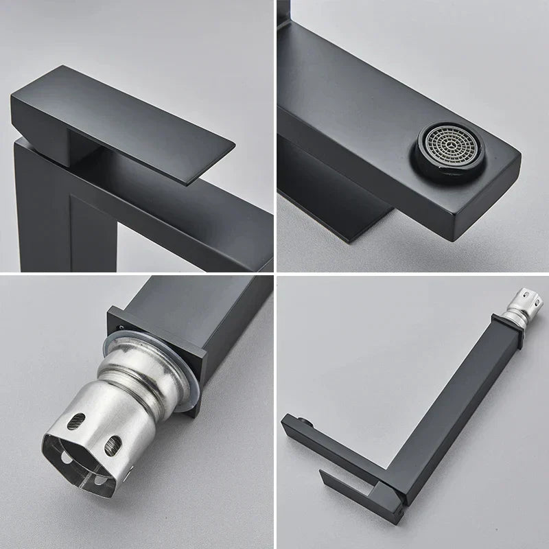 Modern Black-Silver Sink Faucet - for Luxury Bathroom Experience Kalsten