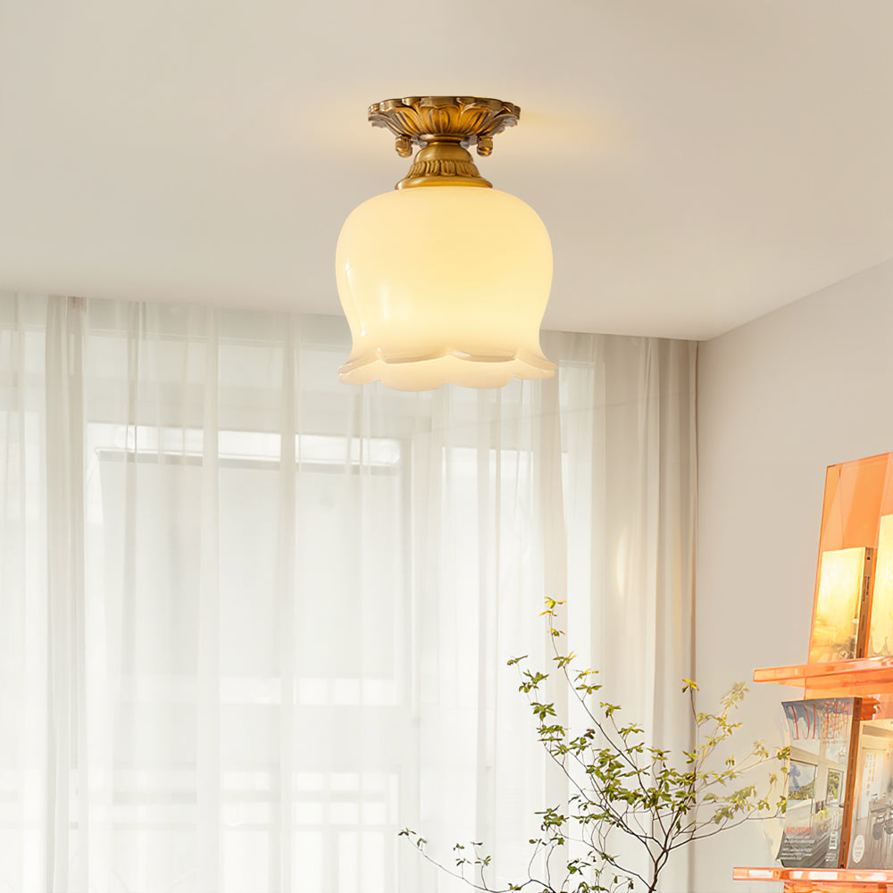 Ceiling Light Resin Brass 5.9 in Indoor Warm Lighting | Kalsten