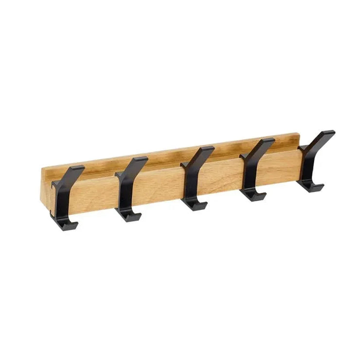 Kalsten | Nordic Wall-Mounted Coat Rack with Movable Hooks – Black