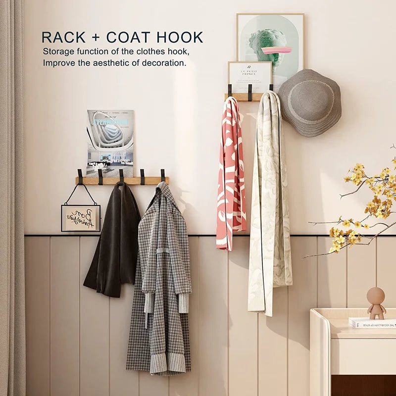 Scandinavian Wardrobe Rack with Movable Hooks
