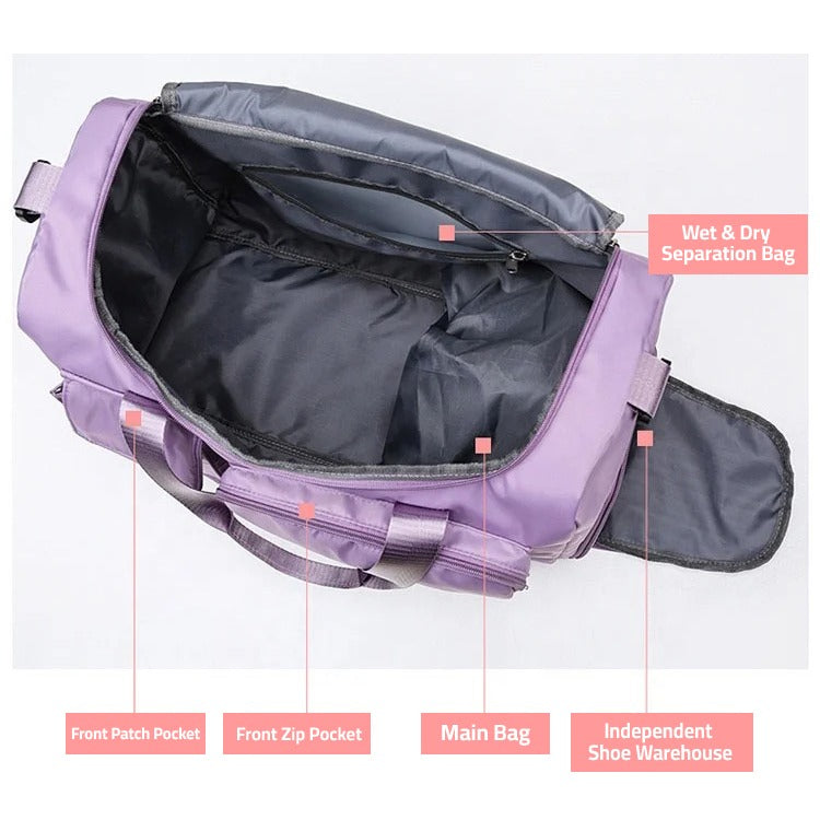 Kalsten | Traventix Travel Bag with Multiple Compartments | Waterproof & Lightweight | Sports, Fitness & Weekend Bag for Men & Women