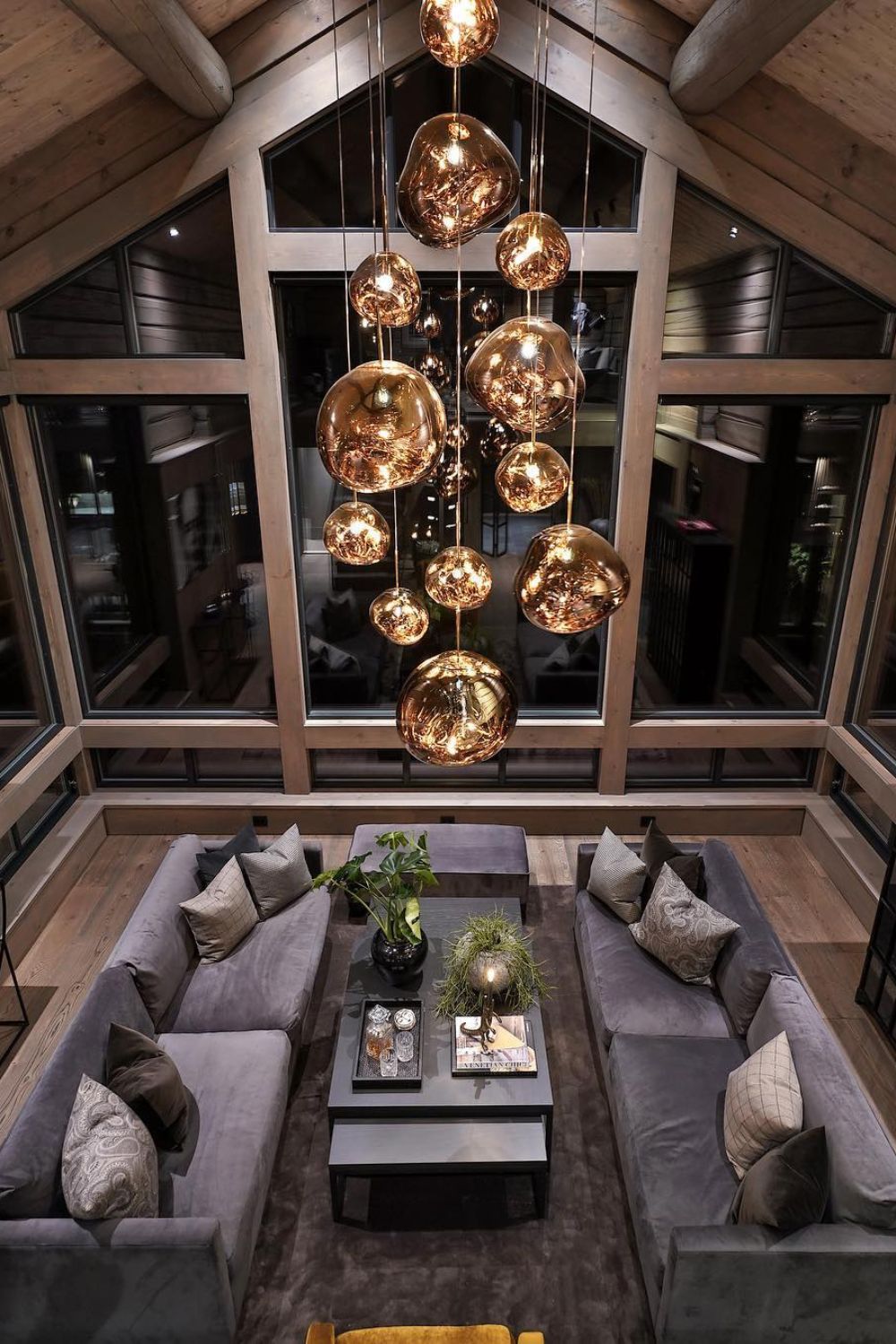 Modern Lava Pendant Lamp 7 in Copper Chrome Gold Ceiling Dining Lighting Mirror Effect Hanging Fixture | Kalsten