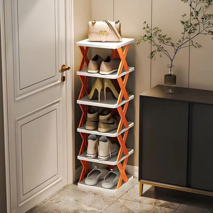 FlexiStack Shoe Rack – Folding Multi-Shoe Organizer for Small Spaces | Kalsten