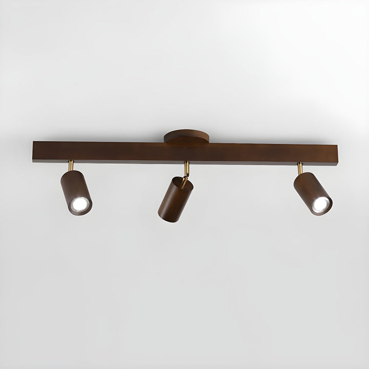 Wood Pendant Track Light 4 Heads 39.4 in Indoor Ceiling Wall Rustic Modern Lamp | Kalsten