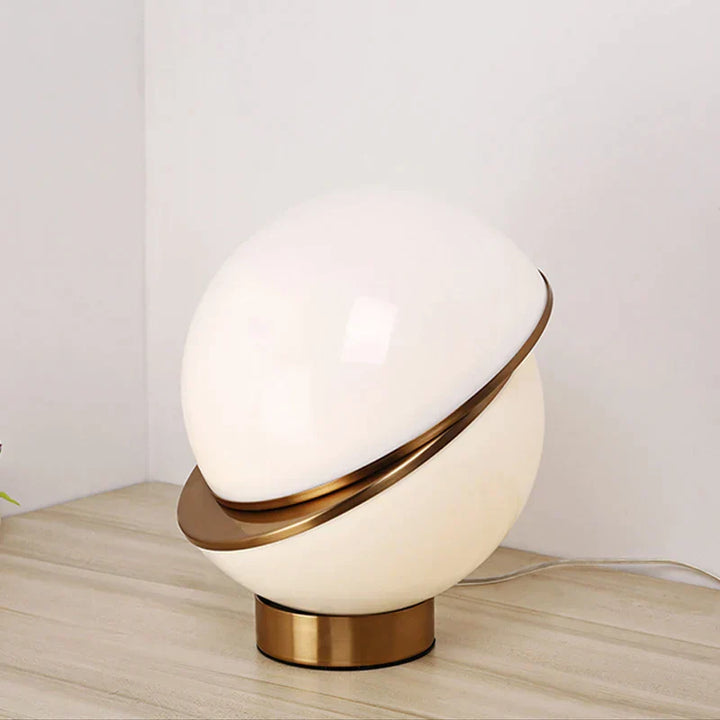Scandinavian SnowGlobe Lamp – Elegant White Sphere Noxord