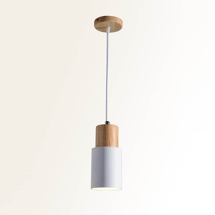 Modern Wood & Black Pendant Lamp Noxord
