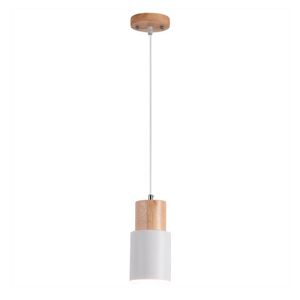 Modern Wood & Black Pendant Lamp Noxord