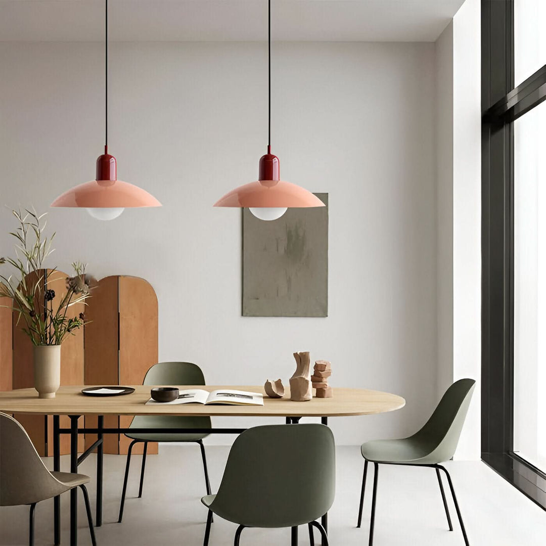 Noxord | Modern Macaron Bauhaus Pendant Light – Iron Shade