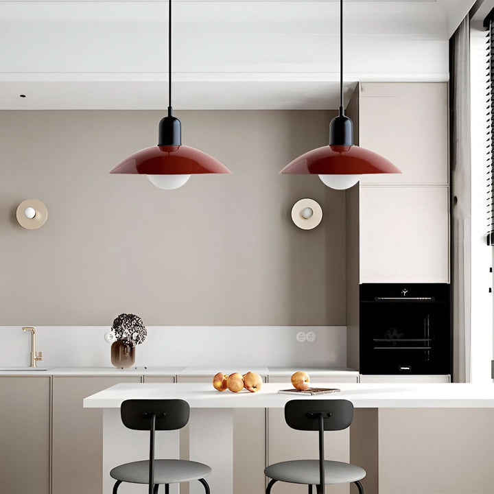 Noxord | Modern Macaron Bauhaus Pendant Light – Iron Shade