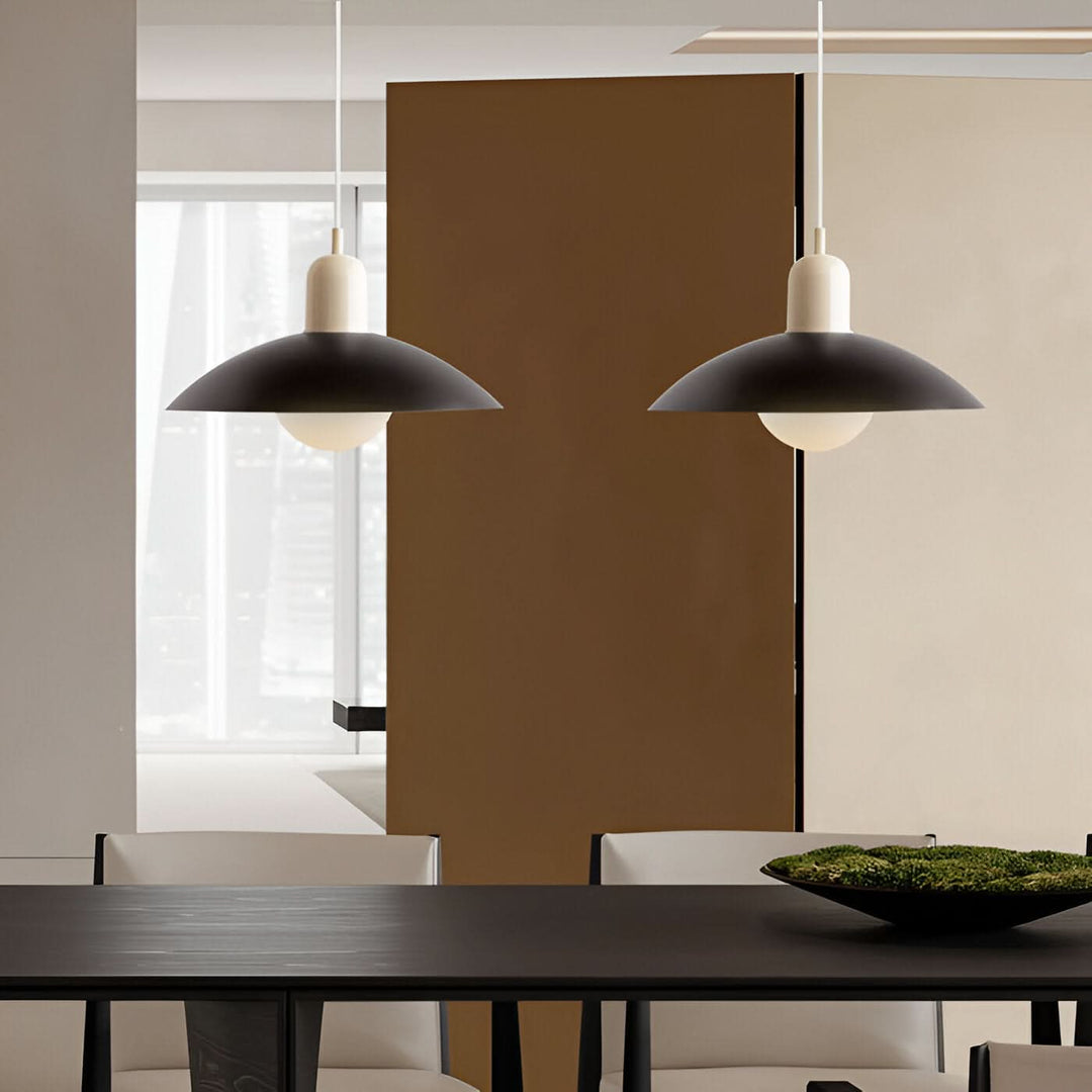 Noxord | Modern Macaron Bauhaus Pendant Light – Iron Shade