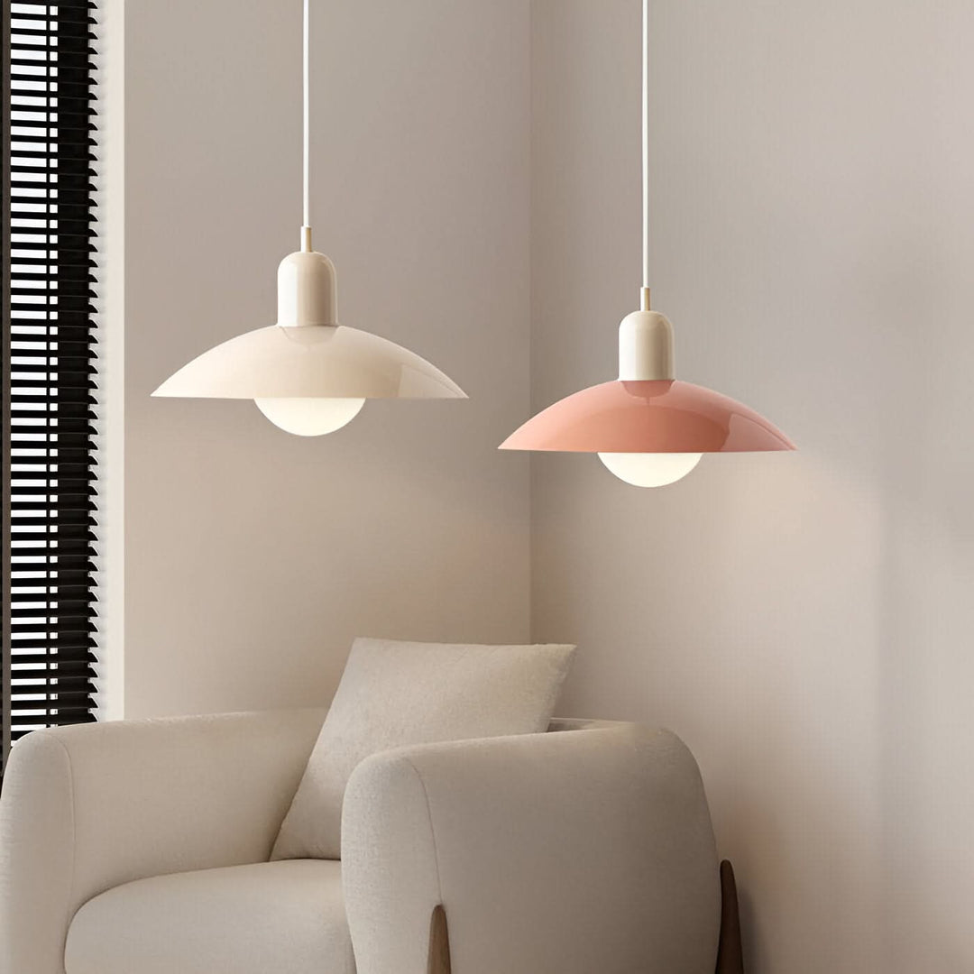 Noxord | Modern Macaron Bauhaus Pendant Light – Iron Shade