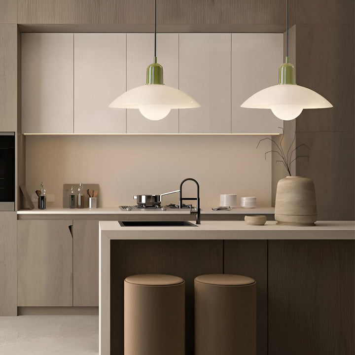 Noxord | Modern Macaron Bauhaus Pendant Light – Iron Shade