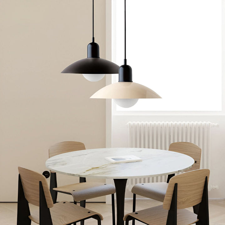 Noxord | Modern Macaron Bauhaus Pendant Light – Iron Shade