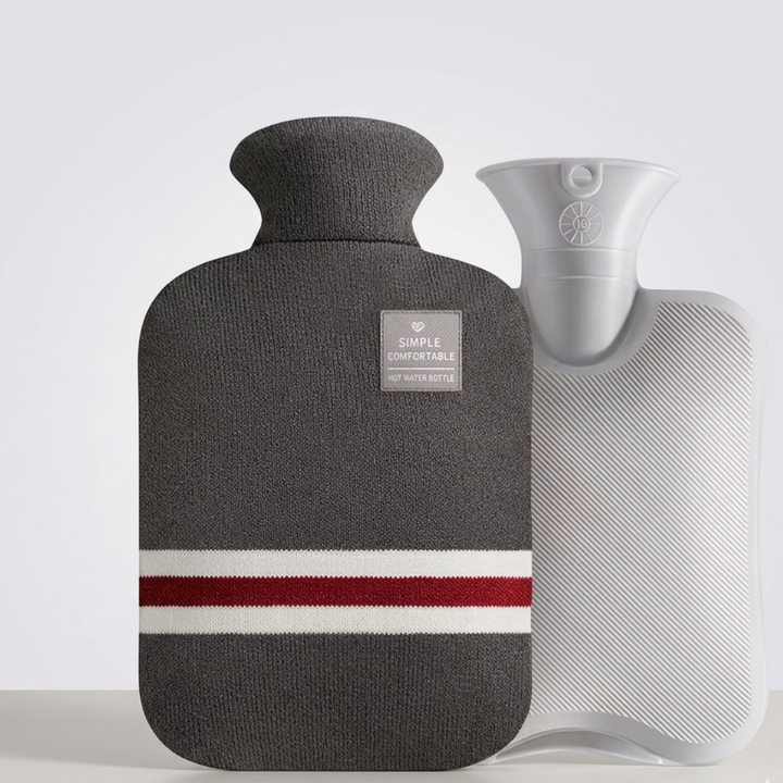 Hot water bottle 2L with knitted cover | Kalsten