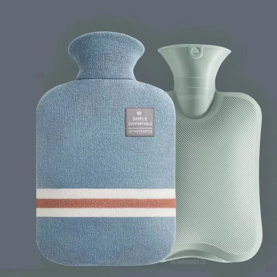 Hot water bottle 2L with knitted cover | Kalsten