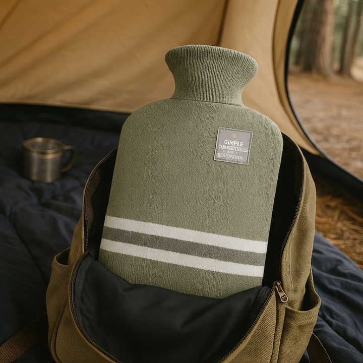 Hot water bottle 2L with knitted cover | Kalsten