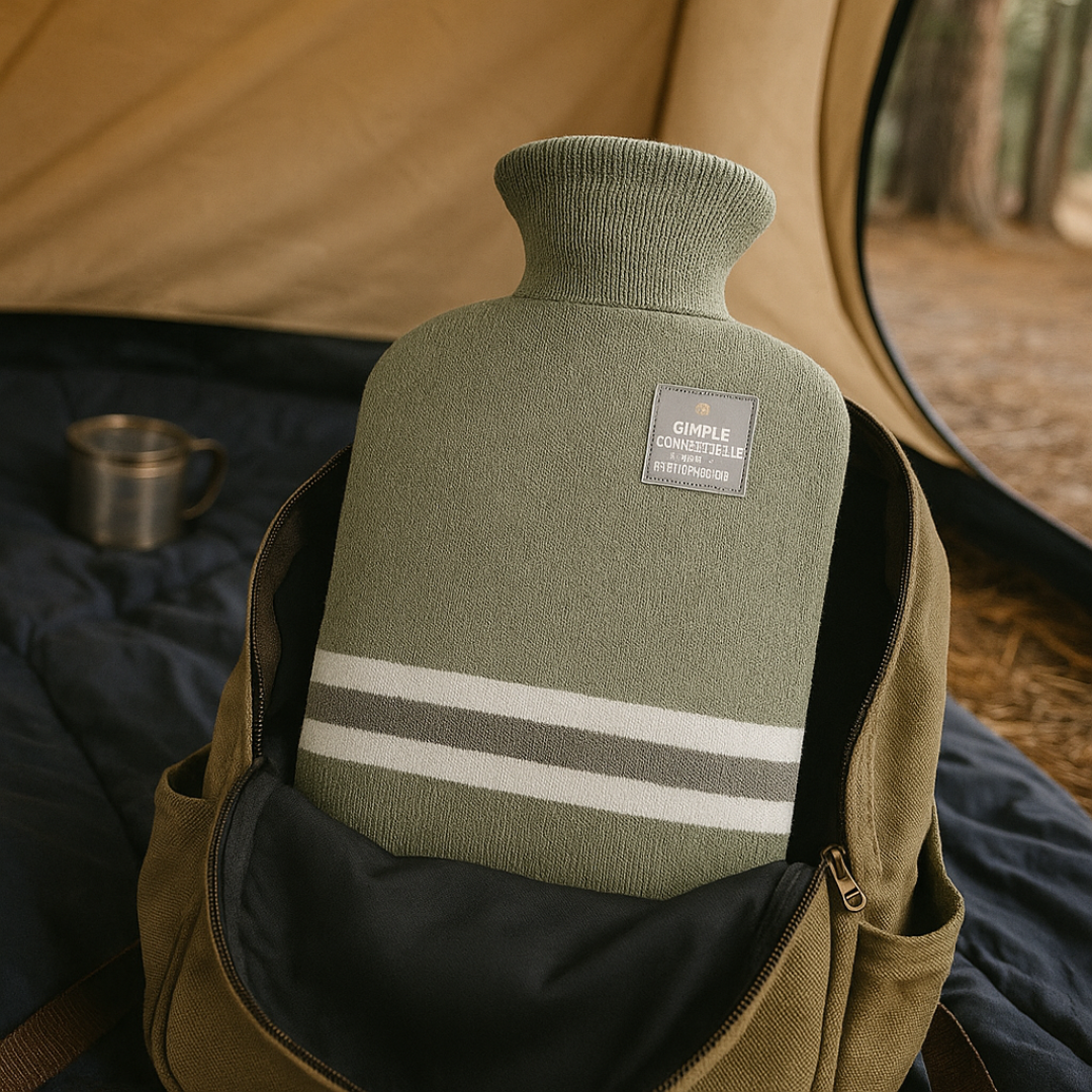 Hot water bottle 2L with knitted cover | Kalsten
