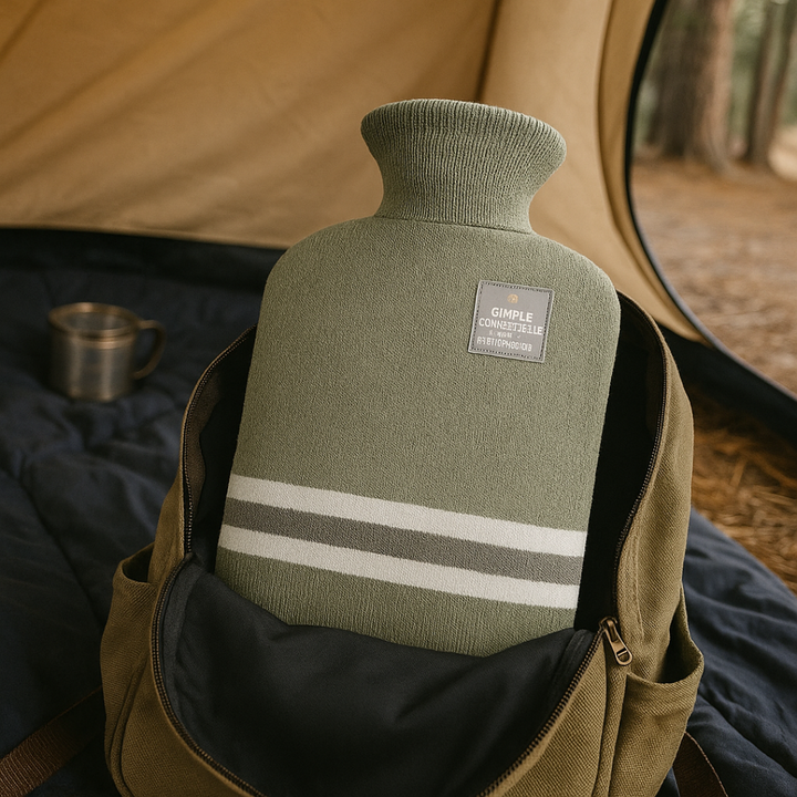 Hot water bottle 2L with knitted cover | Kalsten