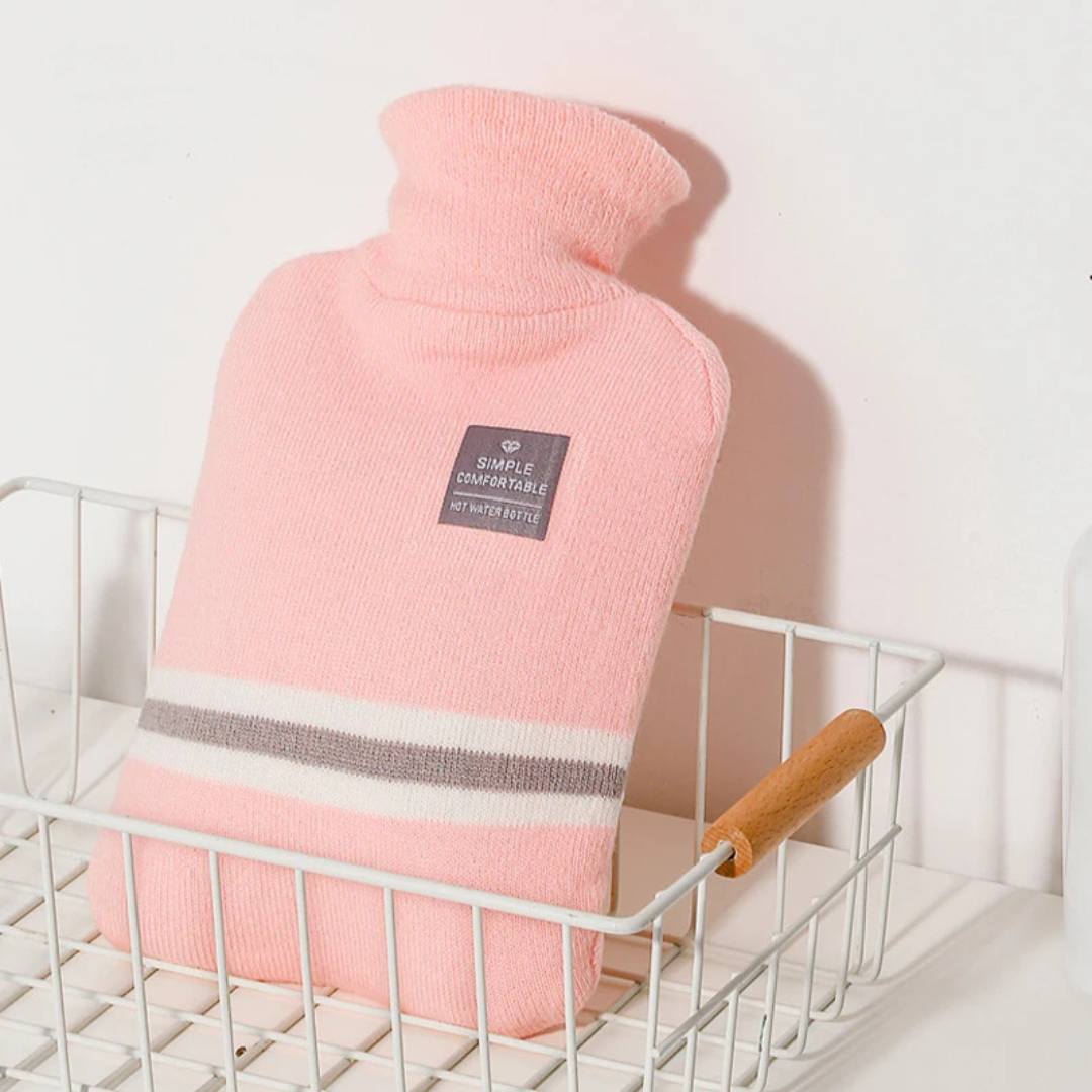 Hot water bottle 2L with knitted cover | Kalsten