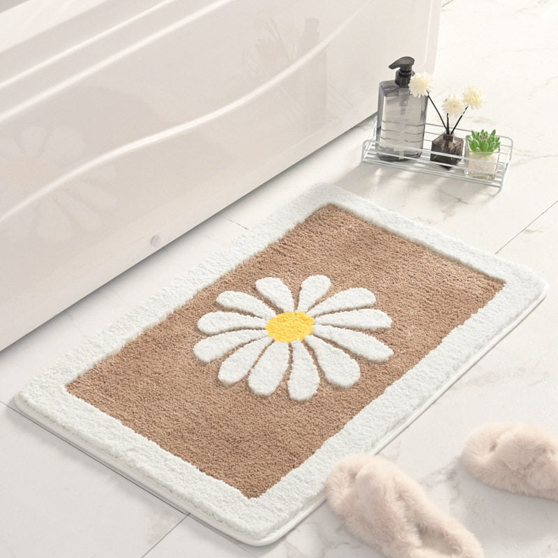 Floral Pattern Bath Rug
