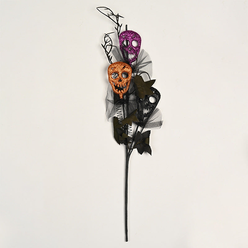 Creepy Halloween decoration with eyes and glitter