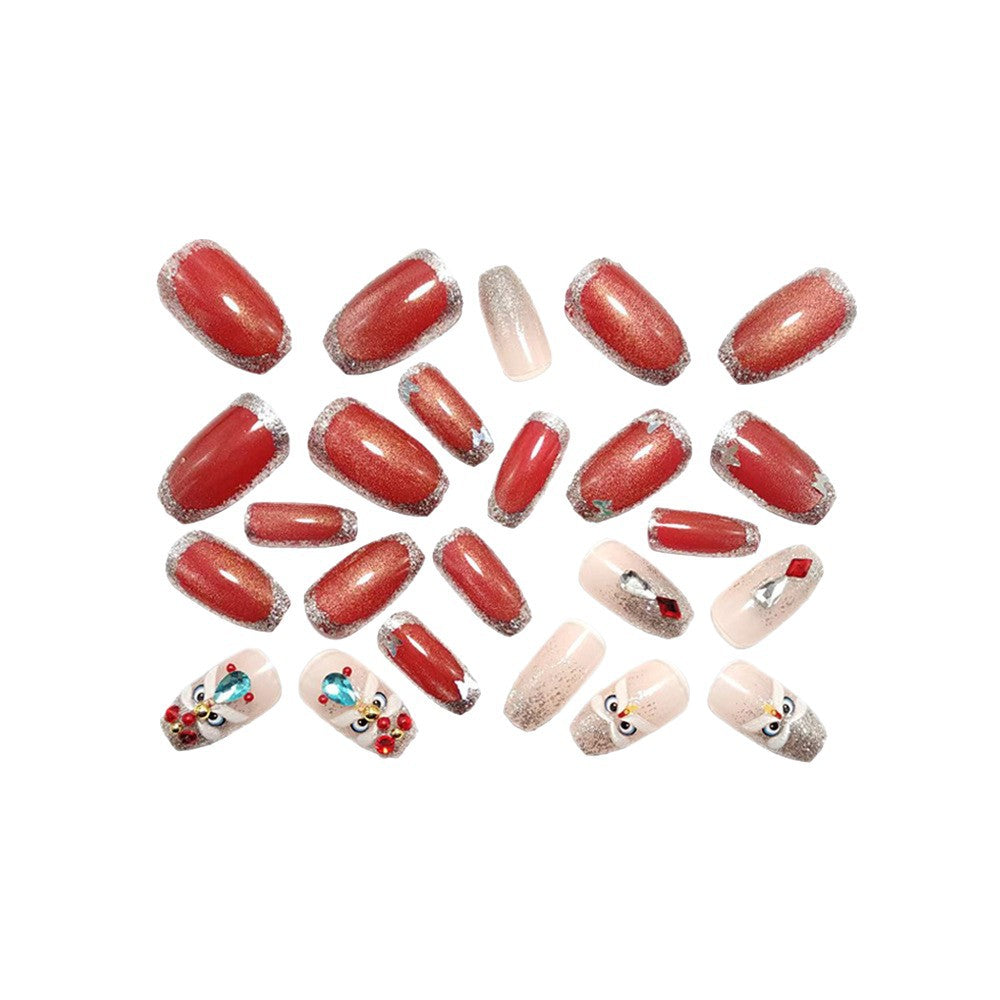 Artificial nails with luxurious 3D decorations Kalsten