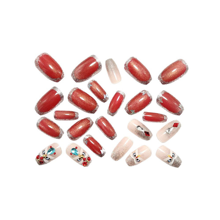 Artificial nails with luxurious 3D decorations Kalsten