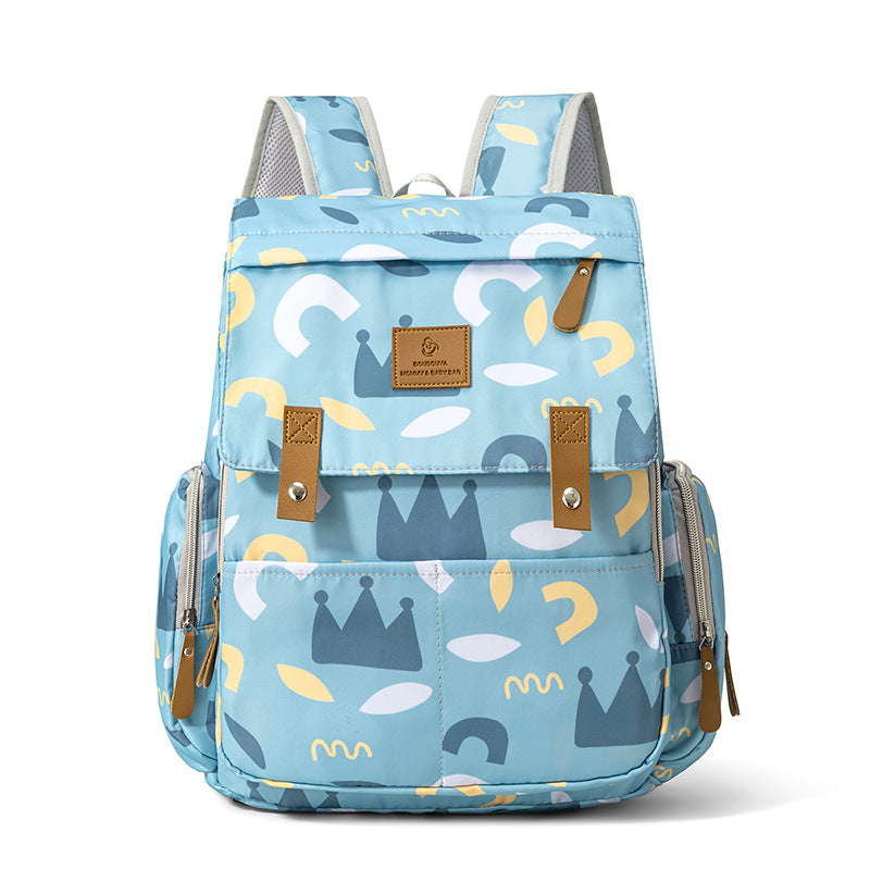 Playful Patterned Multi-Compartment Backpack Kalsten