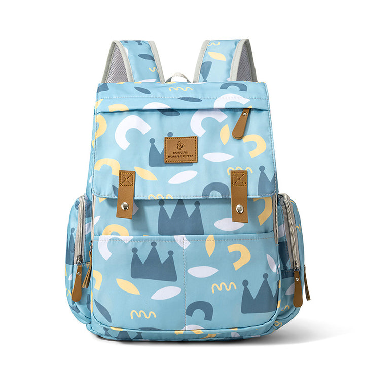 Playful Patterned Multi-Compartment Backpack Kalsten
