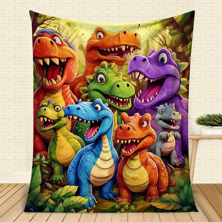 Cartoon Dinosaur Themed Wall Tapestry