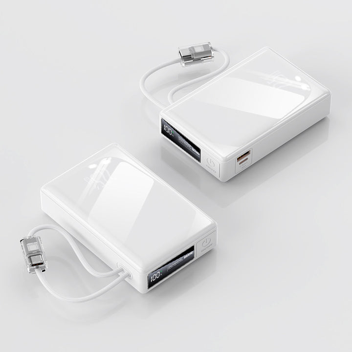 compact power bank with integrated cable and digital charging display Kalsten