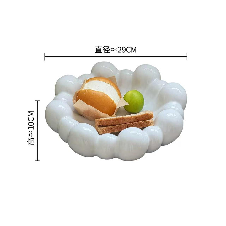 Cloud-shaped ceramic fruit bowl