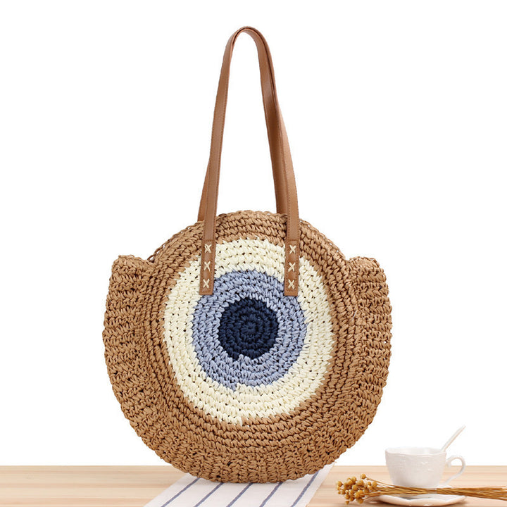 Round straw bag Kalsten