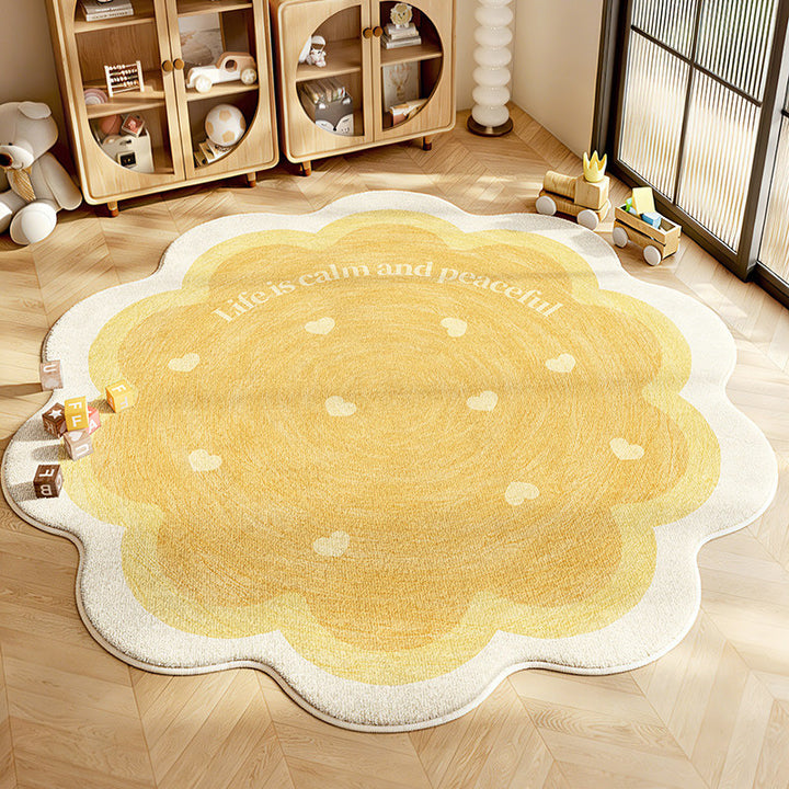Flower-Shaped Decorative Area Rug