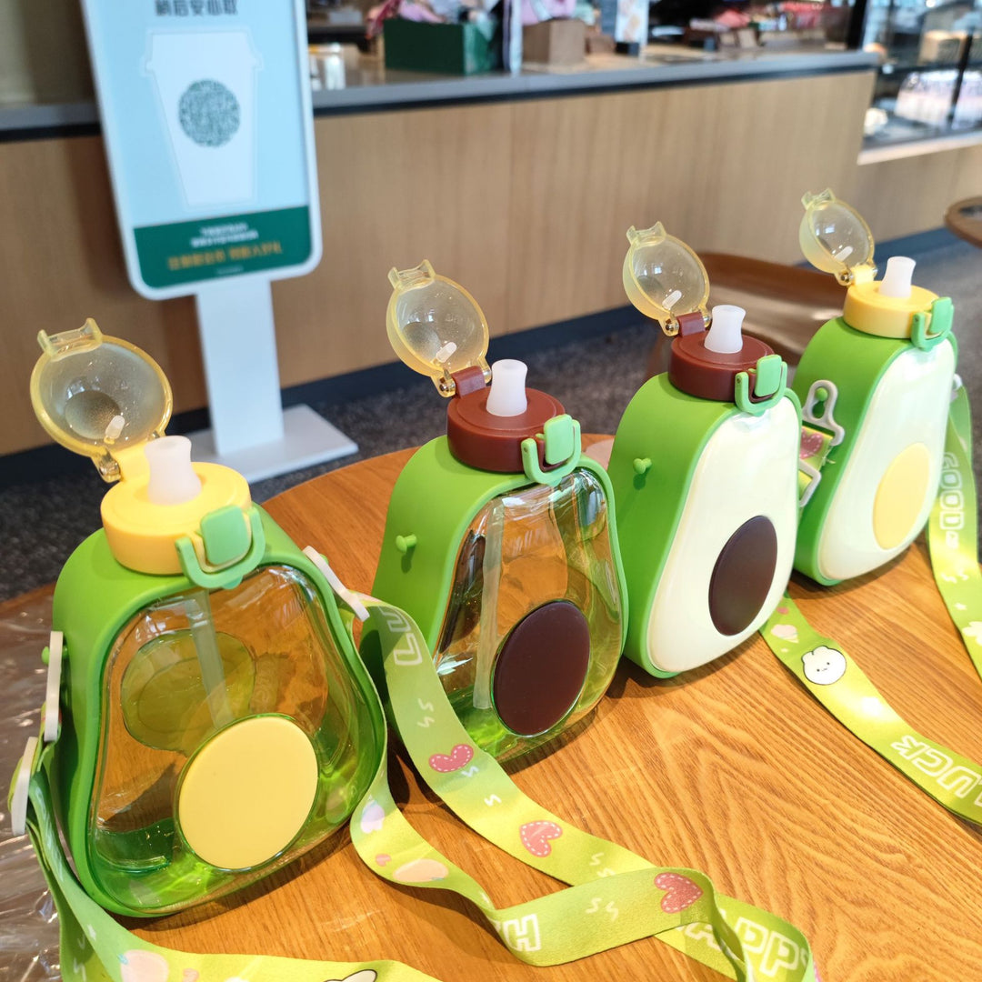 Women's creative avocado water bottle with carrying strap Kalsten