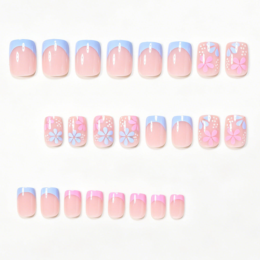 Artistic Floral Press-On Nail Tips Kalsten