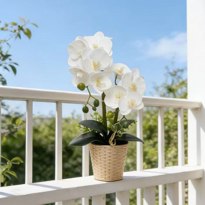 Artificial Orchid Floral Display for Indoor Home Decor