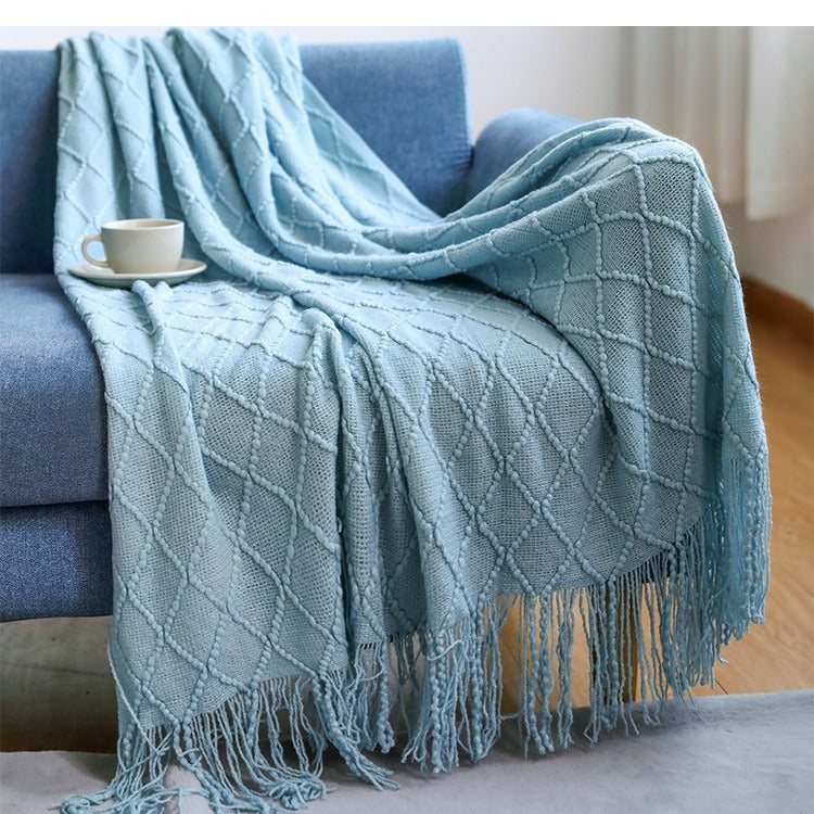 Cozy Knitted Throw Blanket