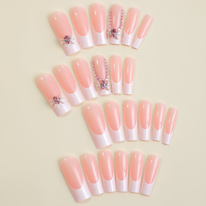 Glamorous artificial nail tips with 3D decorative elements Kalsten