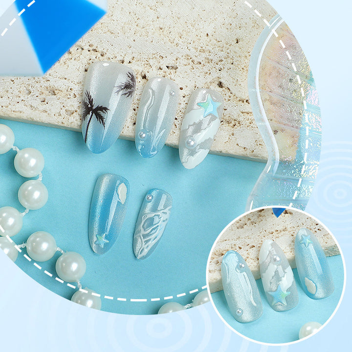 Beach-inspired art nails Kalsten