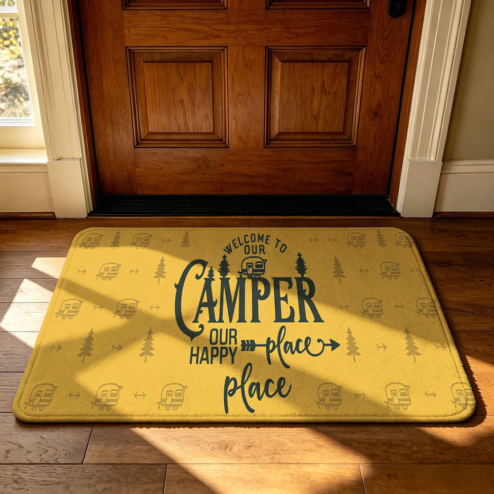 Artistic Outdoor-Themed Welcome Mat
