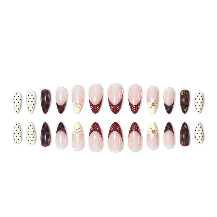 Artistic Floral Gel Nail Extensions Kalsten