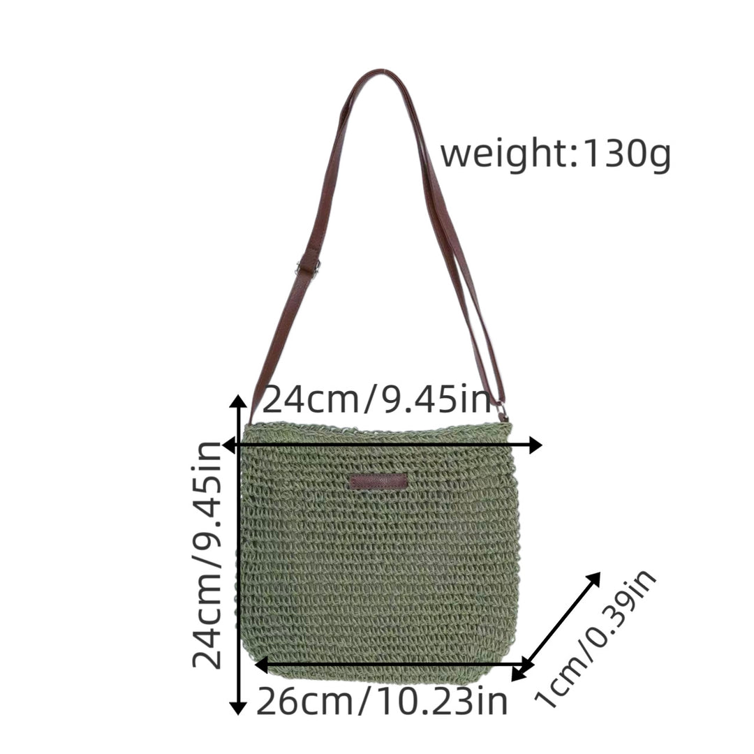 Handbag made of handcrafted natural material with adjustable shoulder strap Kalsten