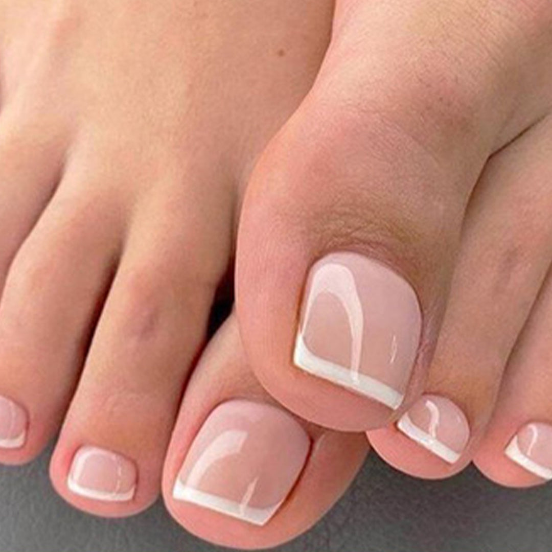 Elegant French Tip Press-On Toenails Kalsten 1789085938